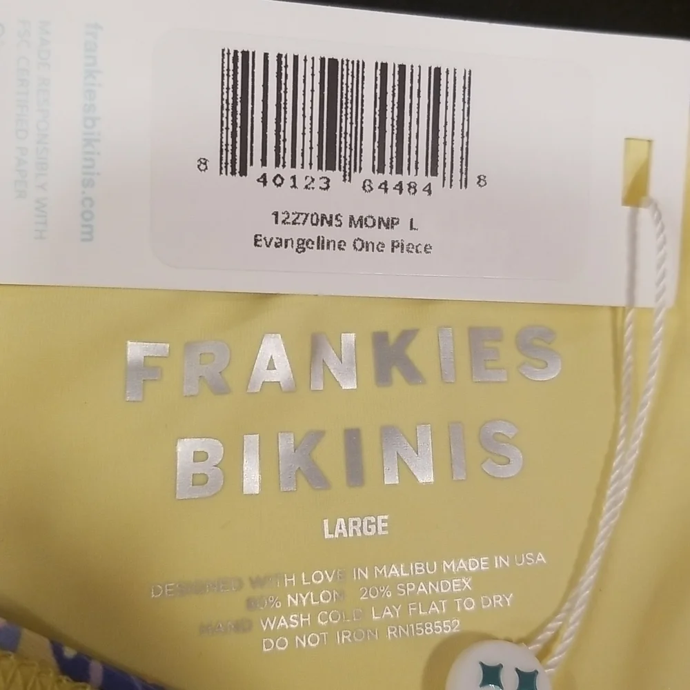 💕FRANKIE'S BIKINIS💕 Evangeline One Piece Swimsuit ~ Monarch Butterflies L NWT